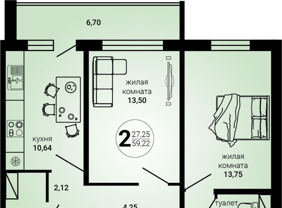 квартира г Ульяновск р-н Железнодорожный ул Варейкиса 36к/6 фото 1