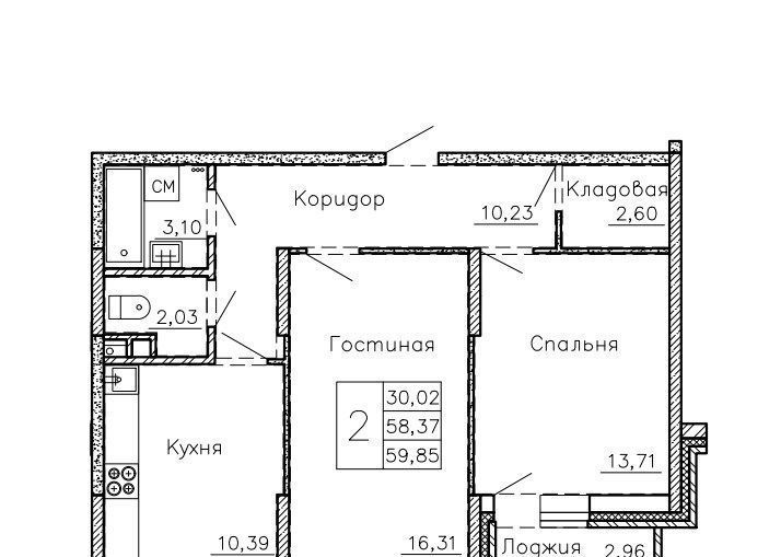 квартира р-н Семилукский г Семилуки ул Чайковского 7/1 фото 1