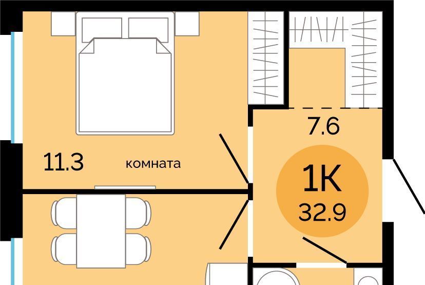 квартира г Пермь р-н Свердловский Краснова ЖК Красное яблоко фото 1