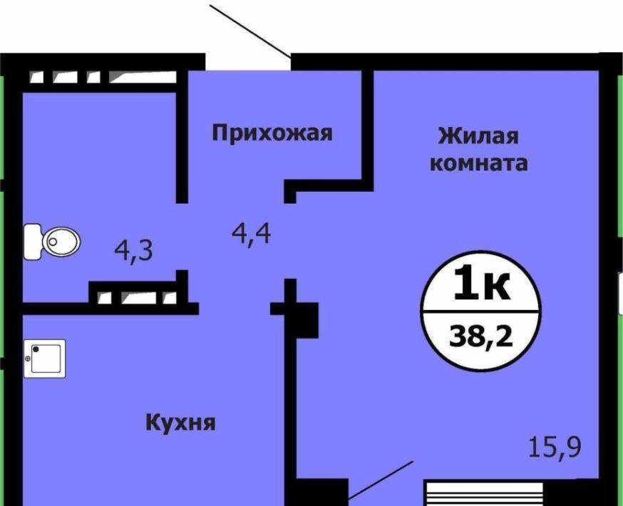 квартира г Красноярск р-н Свердловский ул Лесников 31 фото 1