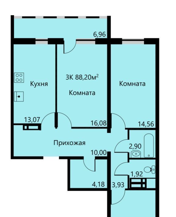 квартира г Пермь р-н Свердловский Краснова ЖК Красное яблоко фото 1