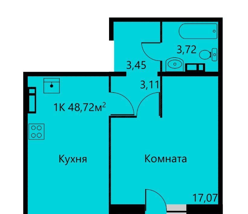 квартира г Пермь р-н Дзержинский ул Докучаева 23 фото 1