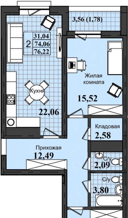 квартира г Оренбург р-н Ленинский ул Ильи Глазунова 18 фото 1