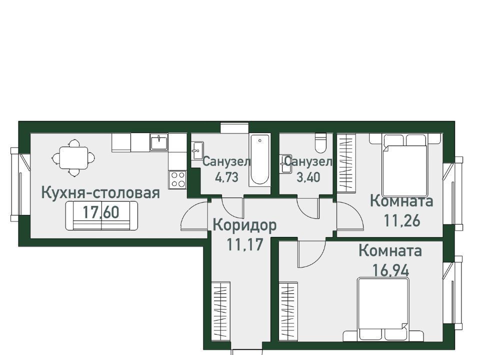 квартира р-н Сосновский п Западный р-н мкр Привилегия фото 1