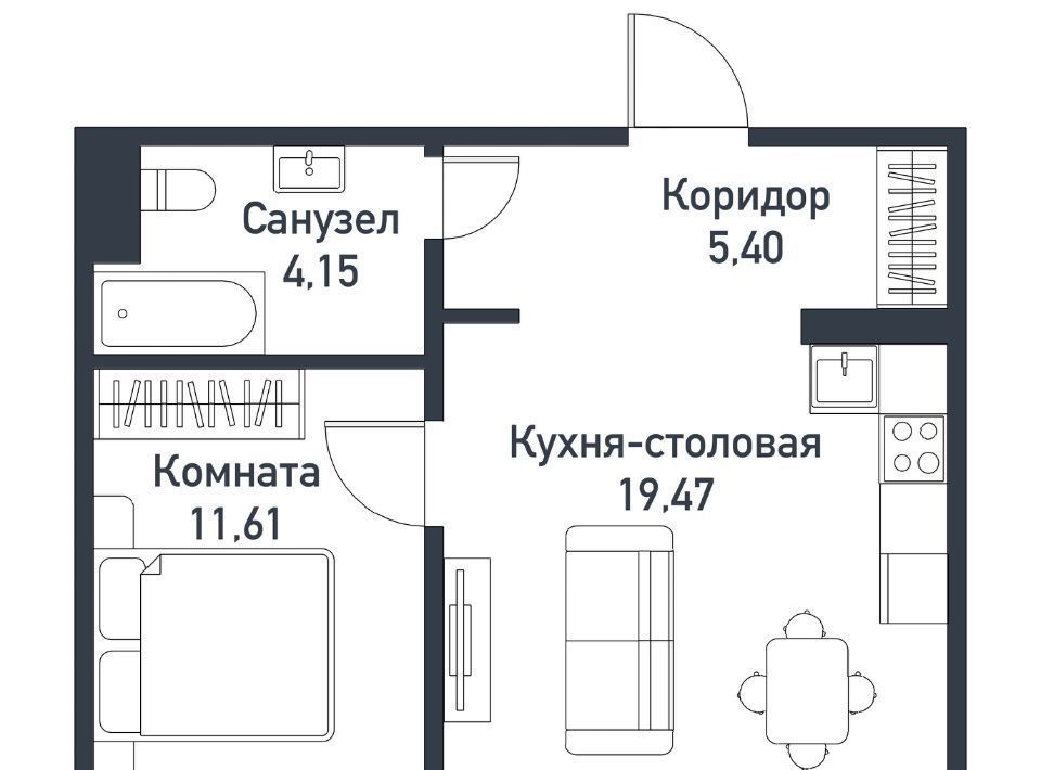 квартира р-н Сосновский п Пригородный ул Ласковая 19 фото 1