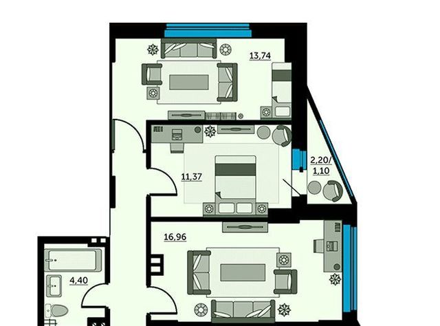 р-н Кировский дом 157в/83с 2 фото