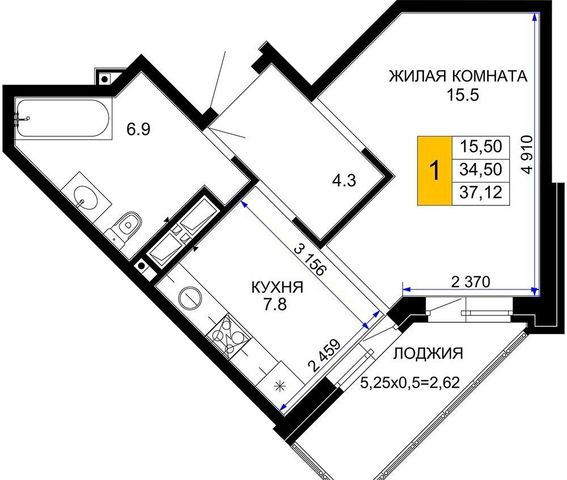 квартира г Краснодар р-н Прикубанский ул Ветеранов 2 д. 85 фото