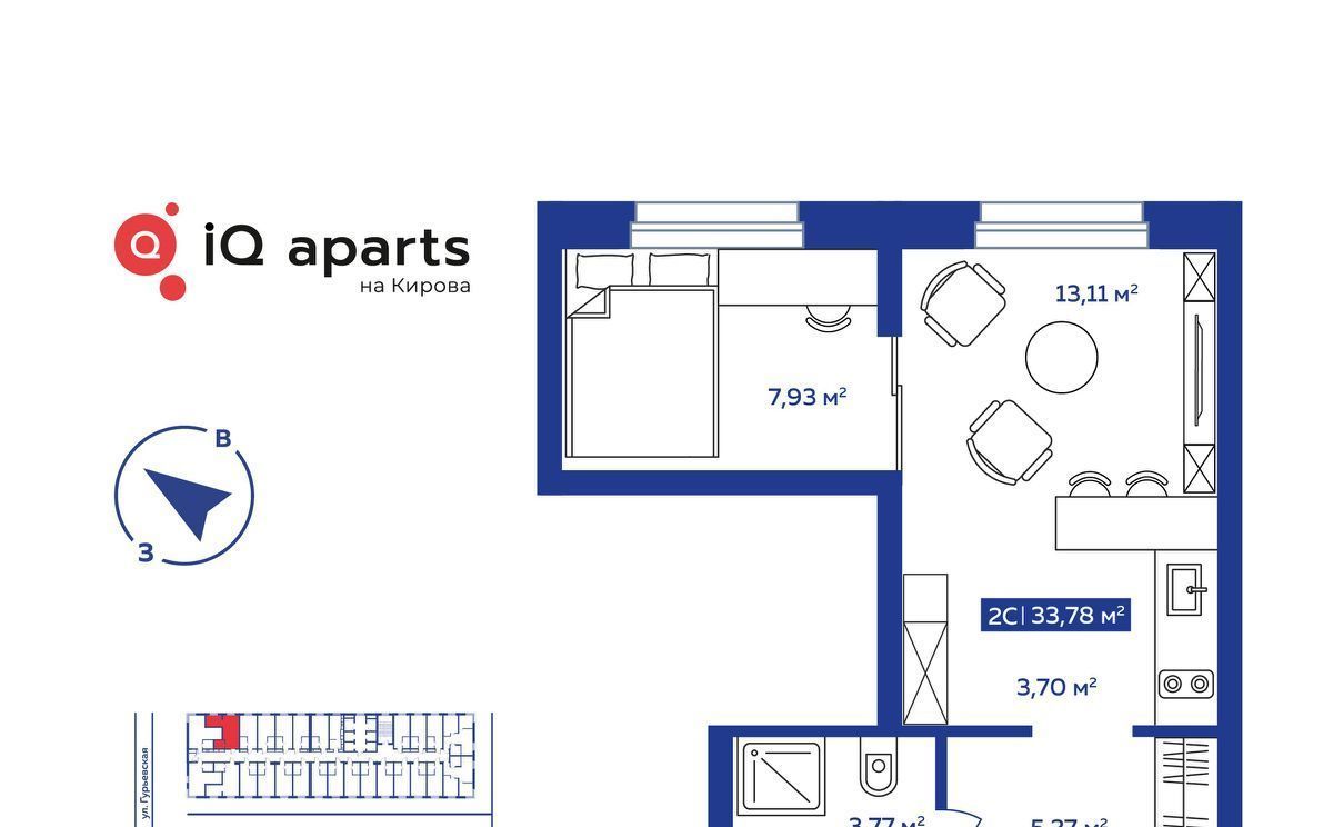 квартира г Новосибирск Октябрьская ул Кирова 113к/3 фото 1