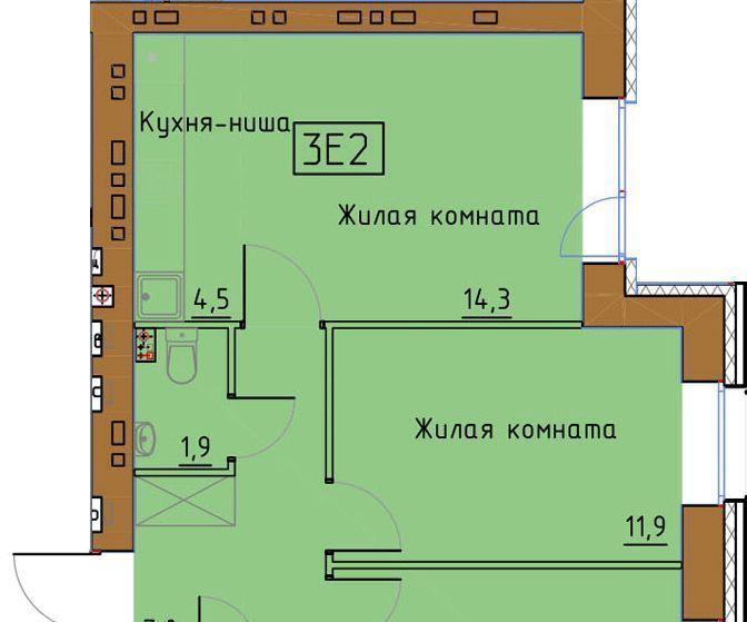 квартира г Пермь р-н Индустриальный ул Советской Армии 82 фото 1