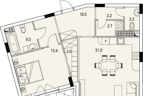 квартира г Тюмень р-н Центральный ул Щербакова 2к/2 фото