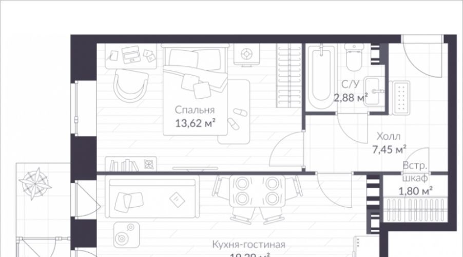 квартира г Санкт-Петербург п Стрельна ш Красносельское 22 метро Проспект Ветеранов фото 1