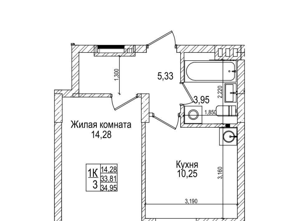 квартира г Новосибирск метро Площадь Гарина-Михайловского ул Фабричная с 75 фото 1