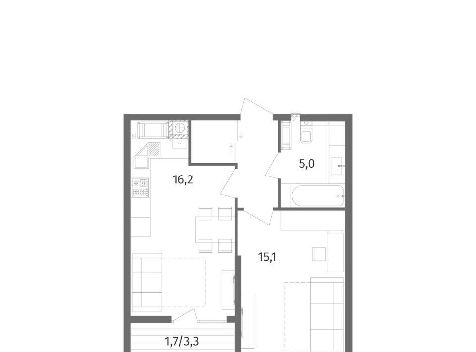 квартира г Калининград р-н Центральный ул Маршала Борзова 109 фото 3