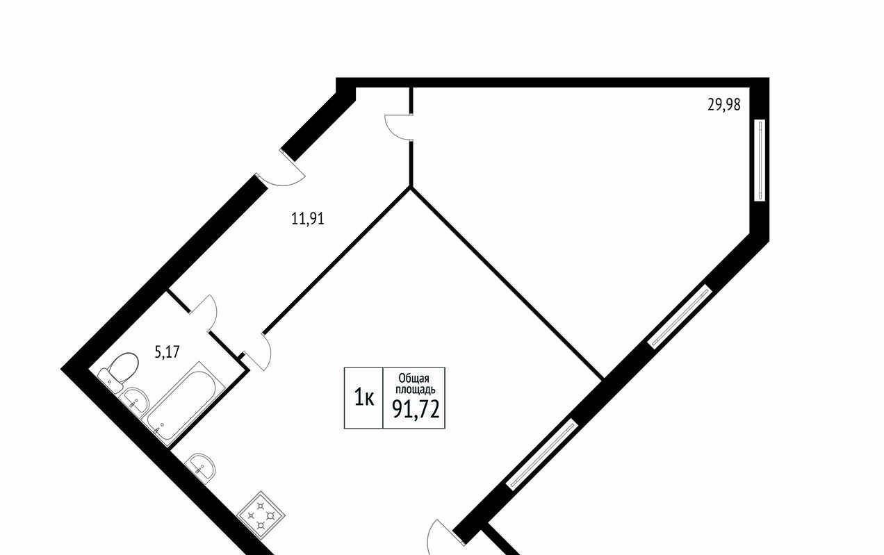 квартира г Кострома ул Евгения Ермакова с 17 фото 9