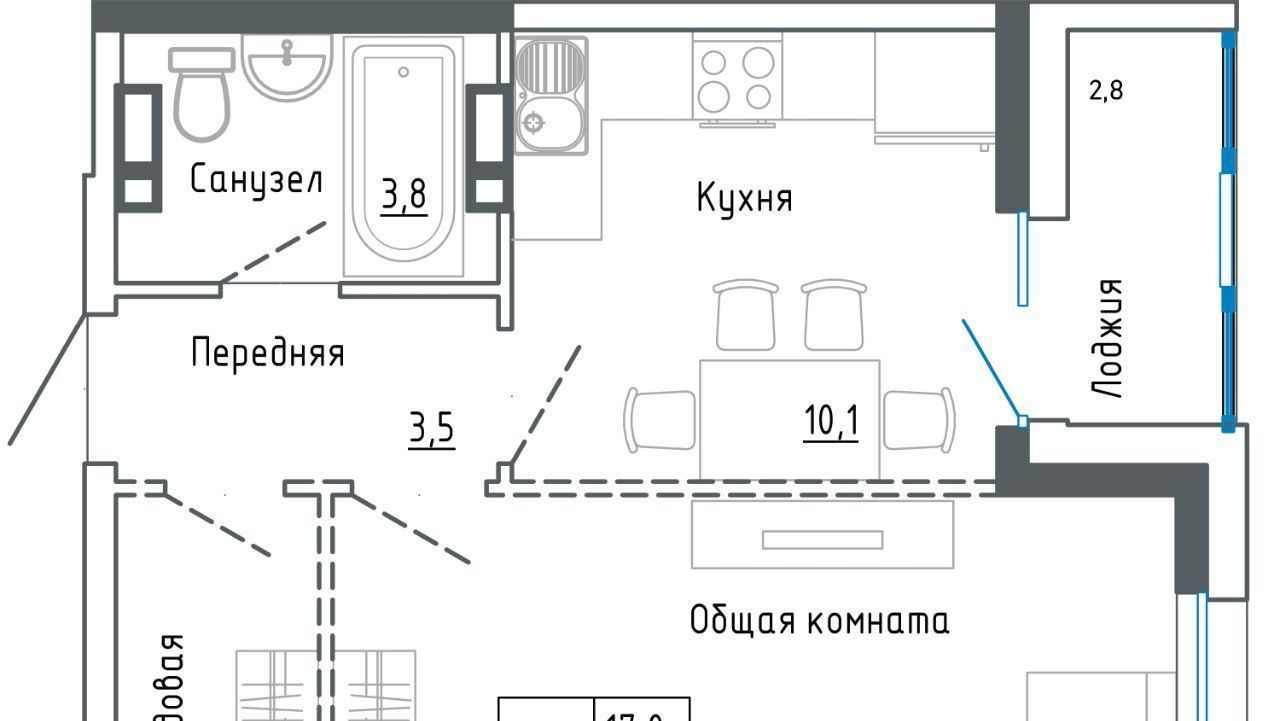 квартира г Уссурийск ул Александра Францева 44 фото 1