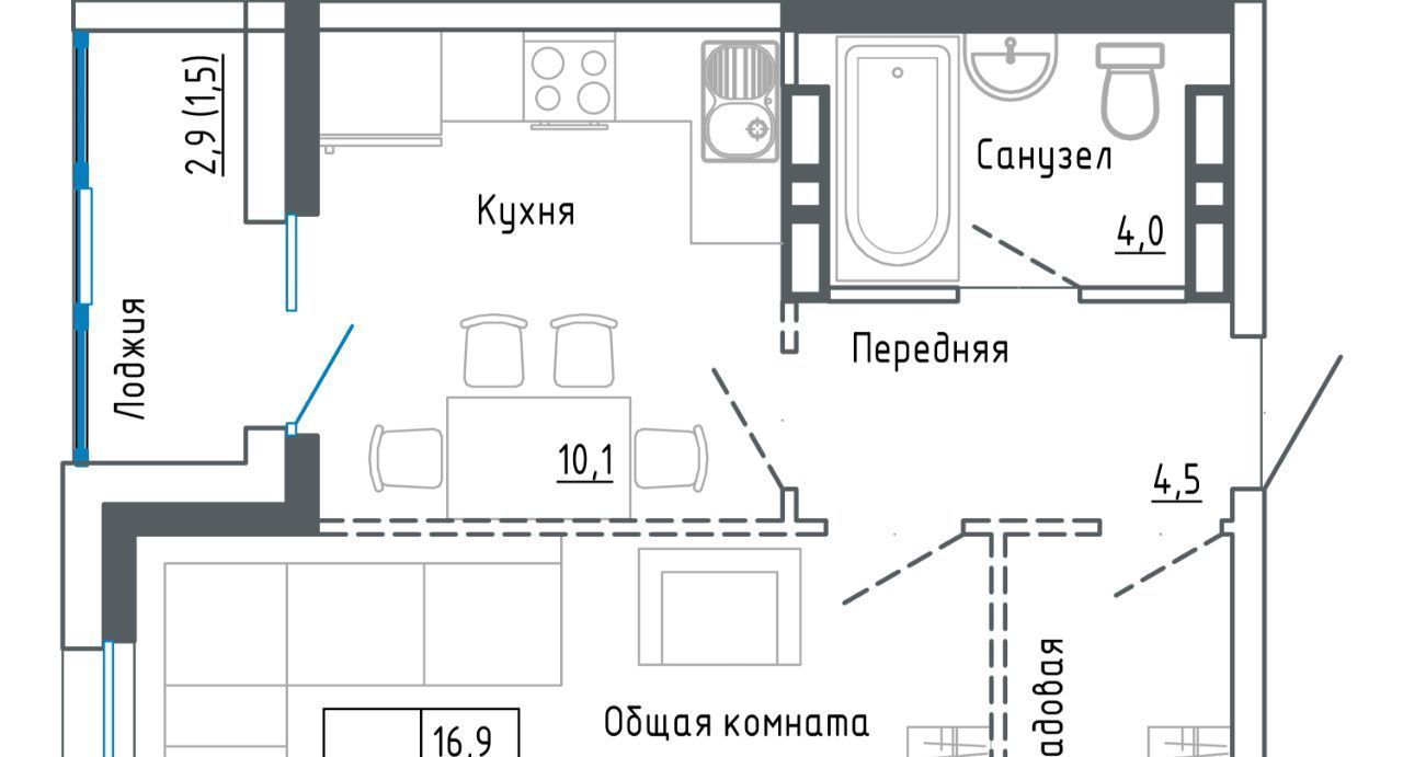 квартира г Уссурийск ул Александра Францева 40 фото 1