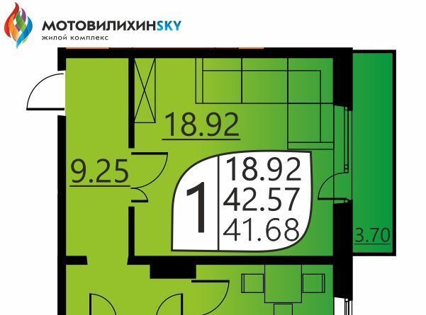 квартира г Пермь р-н Мотовилихинский ул Гашкова 51 фото 1