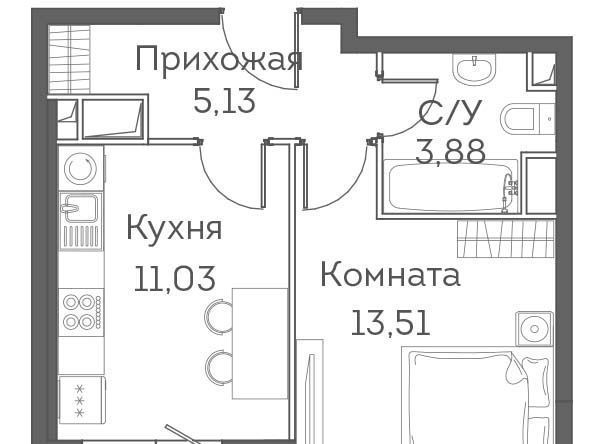 квартира г Москва ЖК Аквилон Митино направление Ленинградское (северо-запад) ш Пятницкое к 4 фото 1