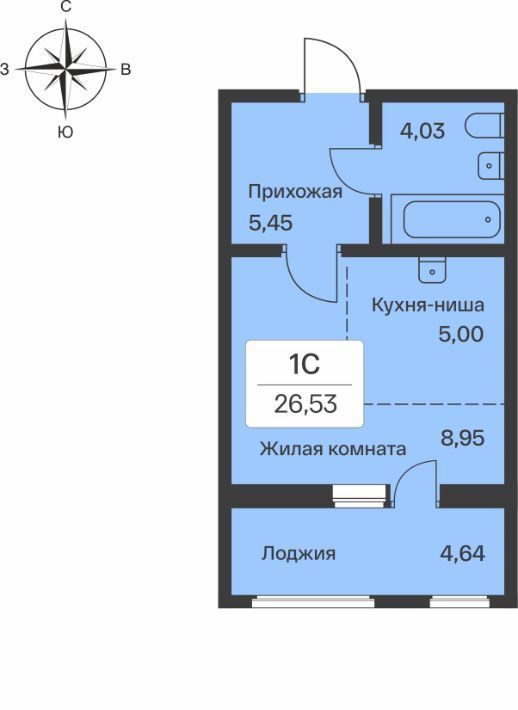 квартира р-н Всеволожский п Янино-1 ЖК Расцветай Янино Заневское городское поселение, Проспект Большевиков фото 1