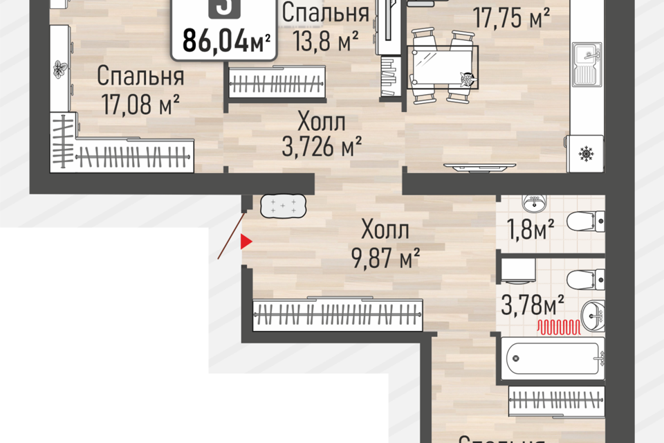 квартира р-н Рыбновский г Рыбное ул Макаренко 4 фото 1