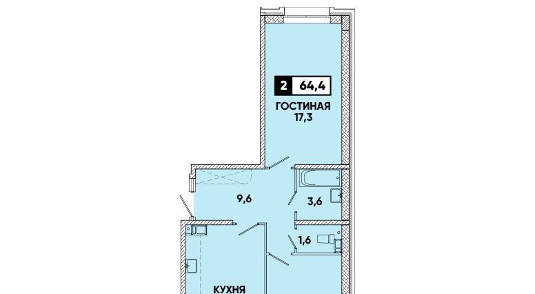 квартира г Ставрополь р-н Промышленный пр-кт Российский 13/3 фото 1