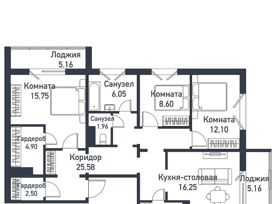 квартира р-н Сосновский п Пригородный Кременкульское с/пос, Парковый Премиум жилой комплекс фото 1