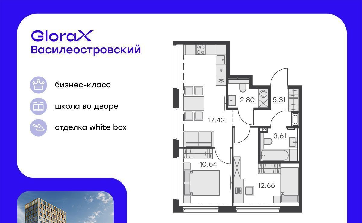 квартира г Санкт-Петербург метро Приморская Невская Губа фото 1