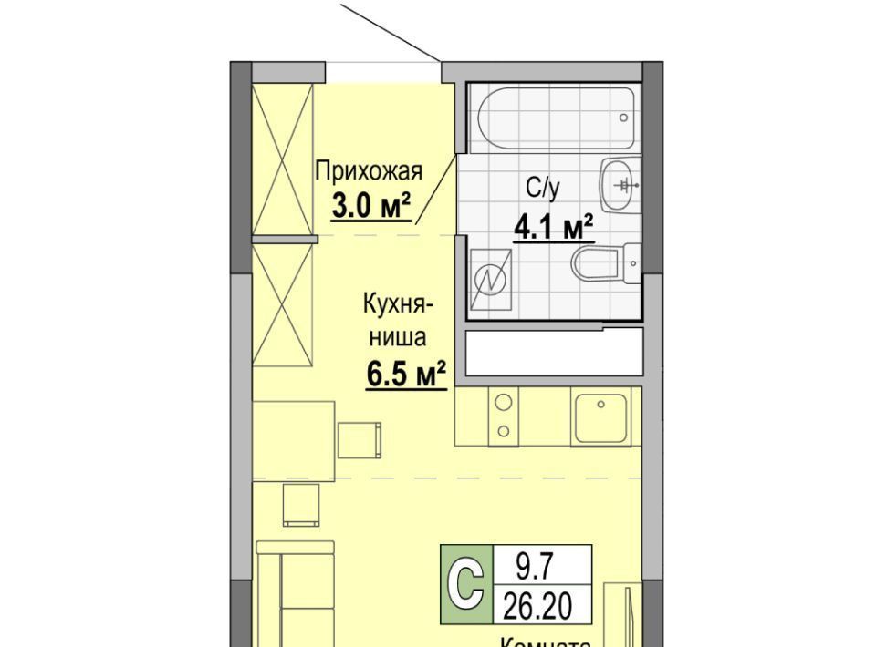 квартира г Ижевск р-н Ленинский ЖК «ТЕТРИС» фото 1