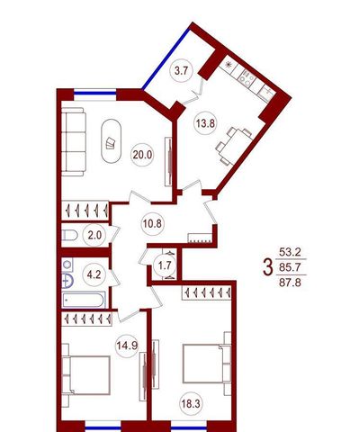 квартира г Воронеж р-н Коминтерновский ул 45 стрелковой дивизии 64/2 корп. 1 фото