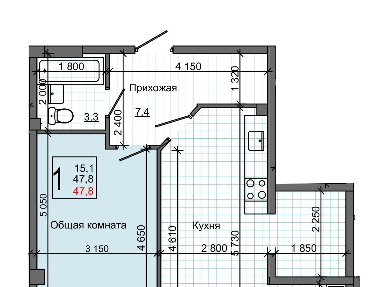 квартира р-н Симферопольский с Мирное ЖК 5 элемент фото 1