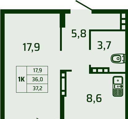 квартира г Красноярск р-н Октябрьский ул Норильская 48 фото 1