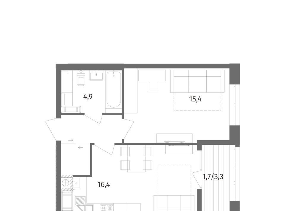 квартира г Калининград р-н Центральный ул Маршала Борзова 109 фото 3