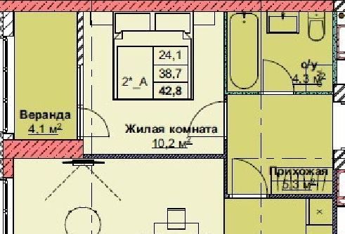 квартира г Владивосток р-н Первомайский ЖК Каштановый двор 1/5 фото 1