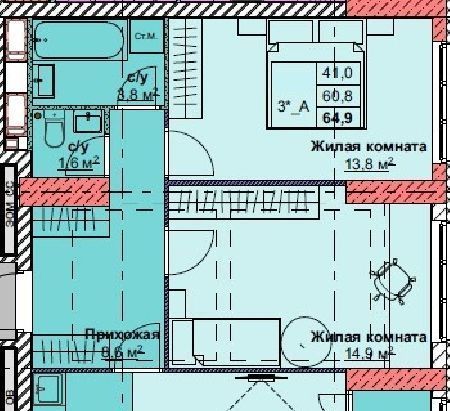 квартира г Владивосток р-н Первомайский ЖК Каштановый двор 1/5 фото 1