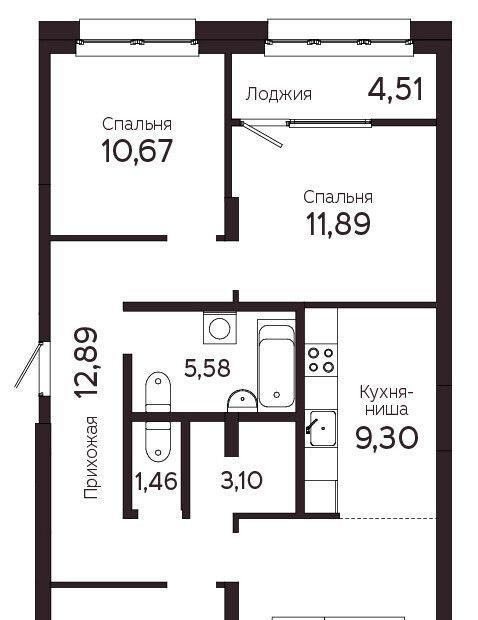 квартира г Томск р-н Советский пр-кт Комсомольский 48б фото 1