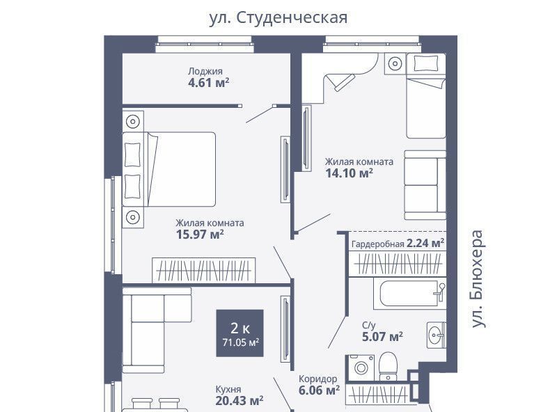 квартира г Екатеринбург Уральская ул Раевского 18/4 фото 1