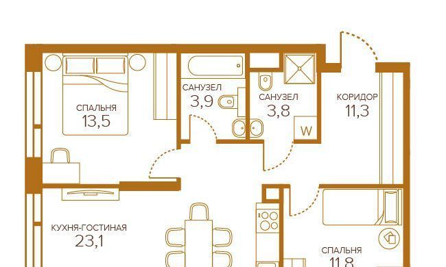 квартира г Москва метро Волгоградский проспект ул Мельникова 3с/19 фото 1