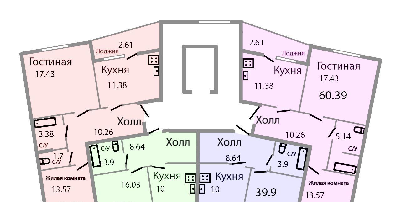 квартира р-н Зеленоградский г Зеленоградск ул Тургенева 16а фото 2