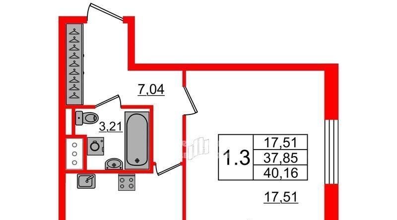 квартира г Санкт-Петербург метро Приморская р-н Василеостровский ул Уральская 21 жилой комплекс Эмеральд на Малой Неве, муниципальный округ Остров Декабристов фото 2