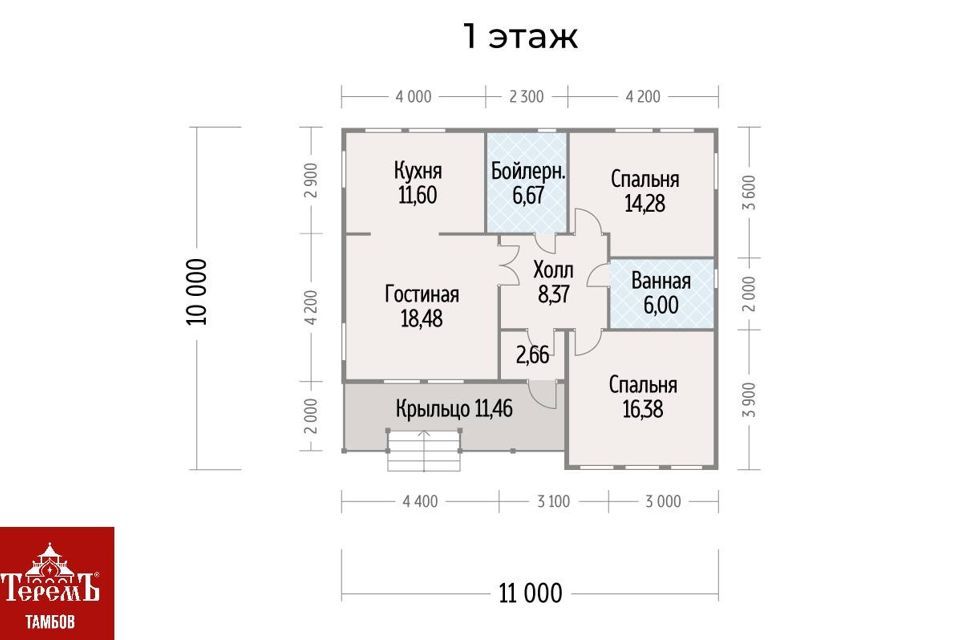 дом р-н Тамбовский д Крутые Выселки микрорайон Слобода фото 2