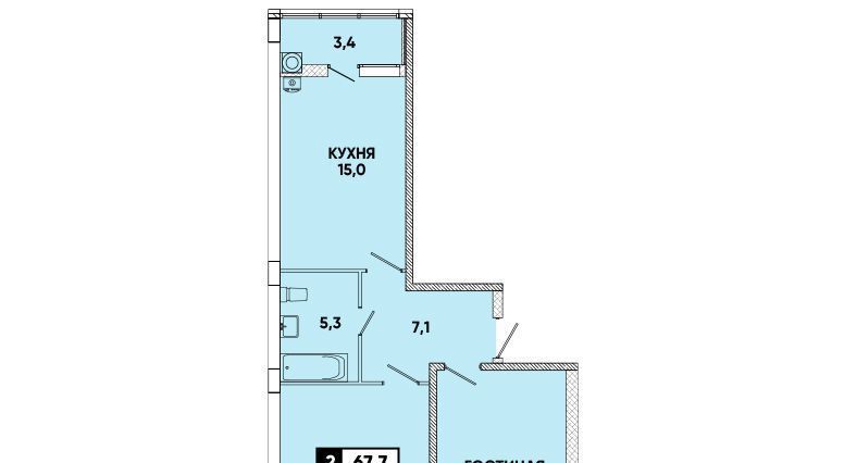 квартира г Ставрополь р-н Промышленный ул Тухачевского 31/4 фото 1