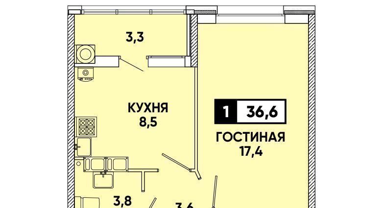 квартира г Ставрополь р-н Промышленный ул Тухачевского 31/2 фото 1