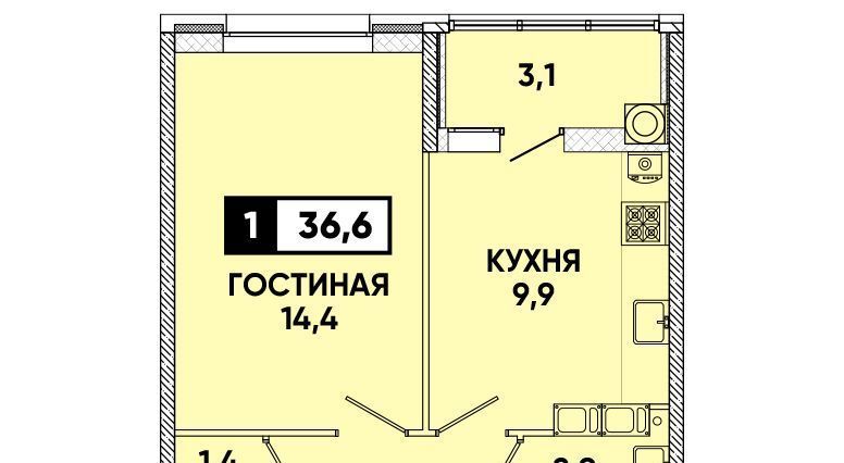 квартира г Ставрополь р-н Промышленный ул Тухачевского 31/4 фото 1