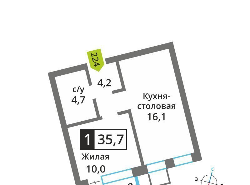 квартира городской округ Красногорск п Отрадное ЖК Отрада 2 Пятницкое шоссе, к 3 фото 1