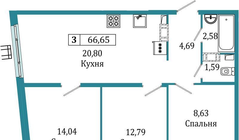 квартира р-н Всеволожский г Мурино ул Екатерининская 16/5 Девяткино фото 1