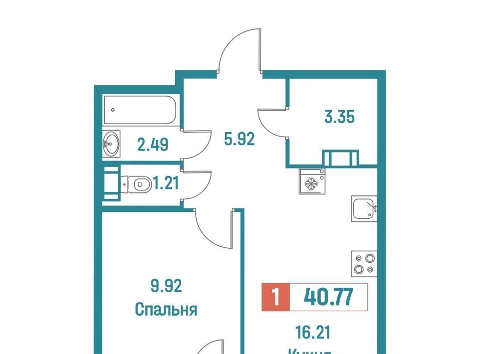 квартира г Мурино Западное Мурино ул Екатерининская 16/4 Девяткино фото 1