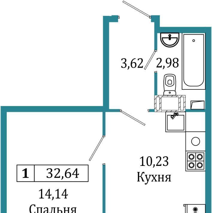 квартира р-н Всеволожский г Мурино ул Екатерининская 16/5 Девяткино фото 1