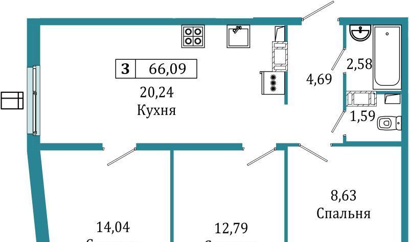 квартира р-н Всеволожский г Мурино ул Екатерининская 16/5 Девяткино фото 1