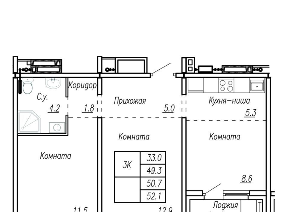 квартира г Барнаул р-н Индустриальный ул Шумакова фото 1