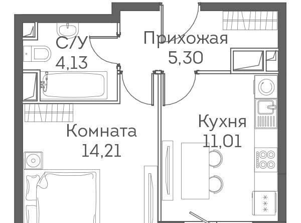 квартира г Москва ЖК Аквилон Митино направление Ленинградское (северо-запад) ш Пятницкое к 4 фото 1